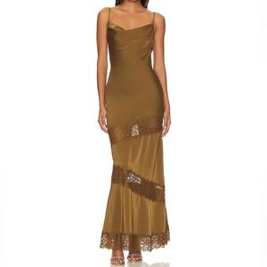 House of Harlow 1960 x Revolve Nouvelle Maxi Gown (Olive Green)